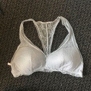 Worn once Gray VS lace/crochet bralette (M)